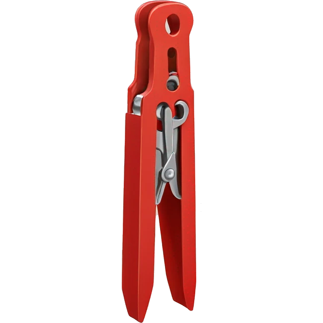 Realistic red clothespin emoji