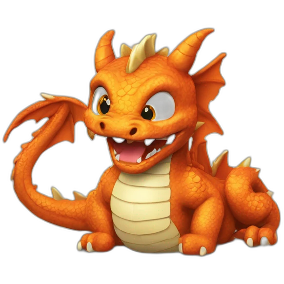 Dragon mélange avec un chat emoji