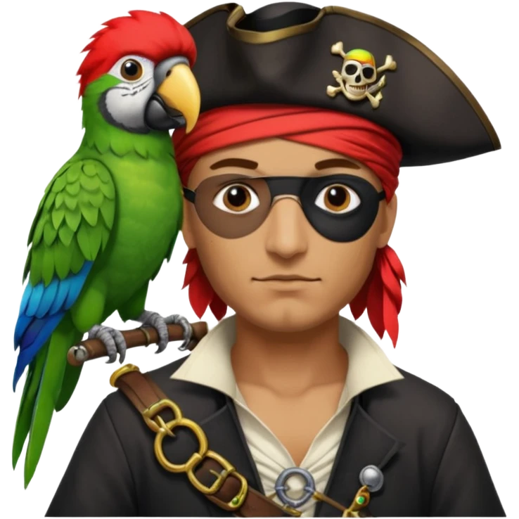pirate and parrot emoji