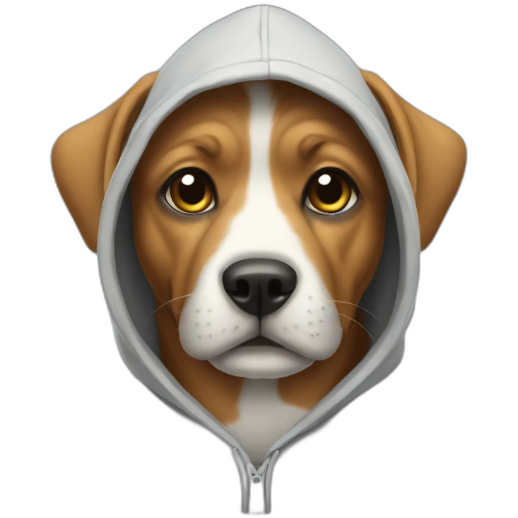 Dog with a hoodie emoji