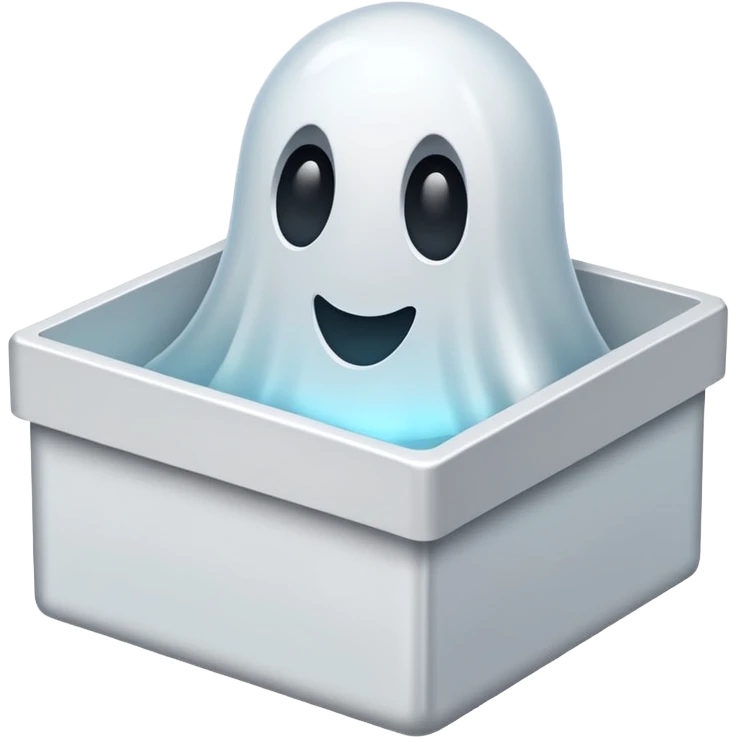 ghost shaped box emoji