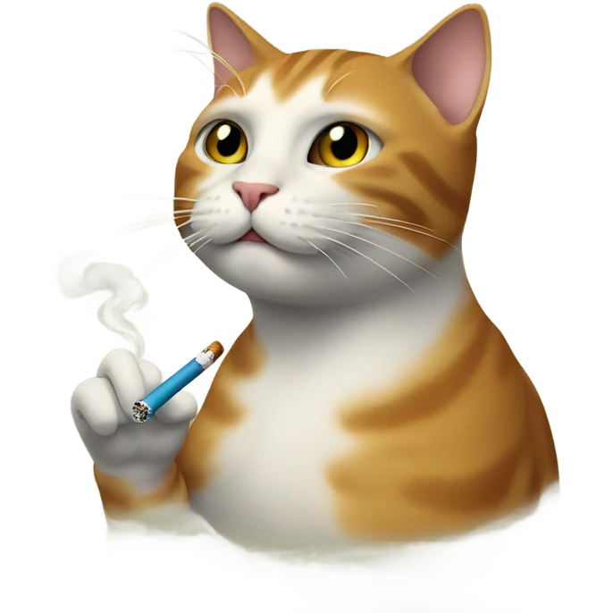 cat smoking a cig emoji