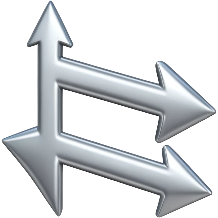 up and down arrows, compare or contrast symbol, no text emoji