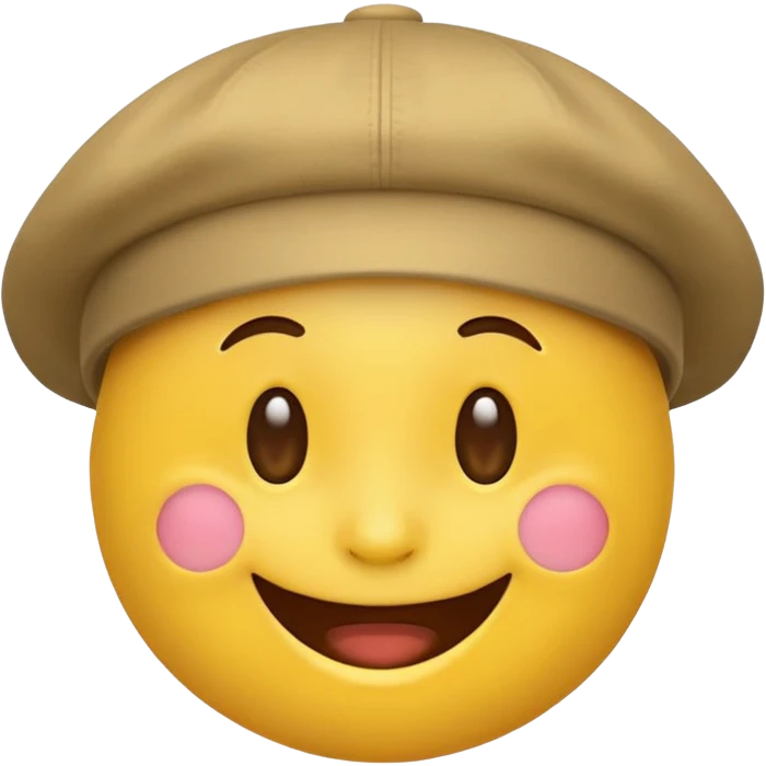 happy emoji with a little cap emoji
