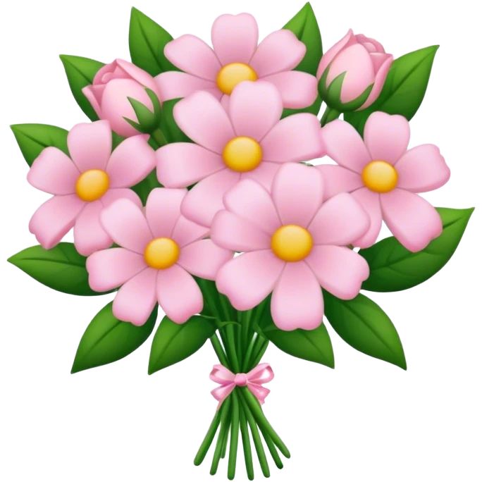Light pink bouquet of flowers emoji