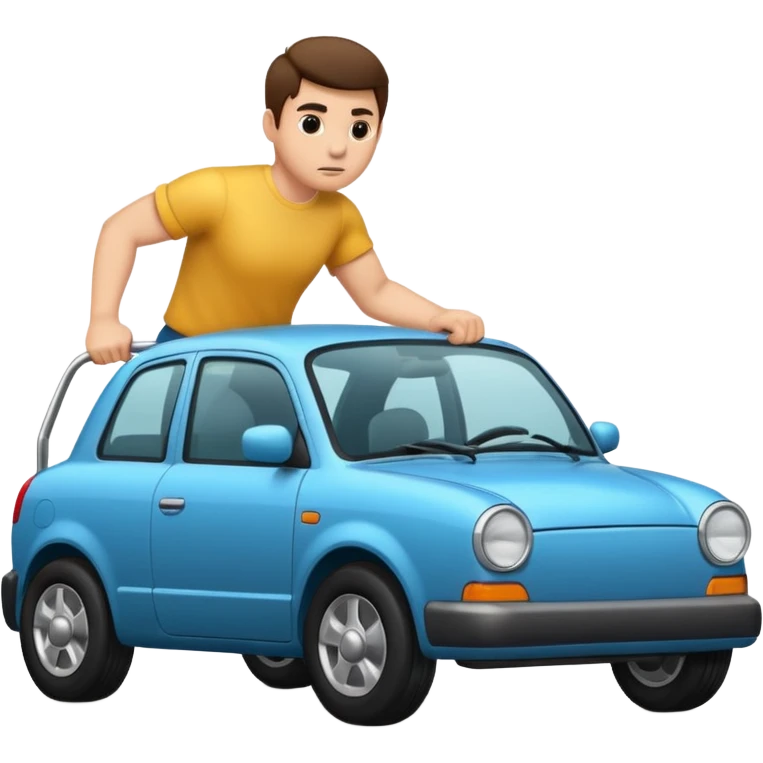 Pushing a car emoji