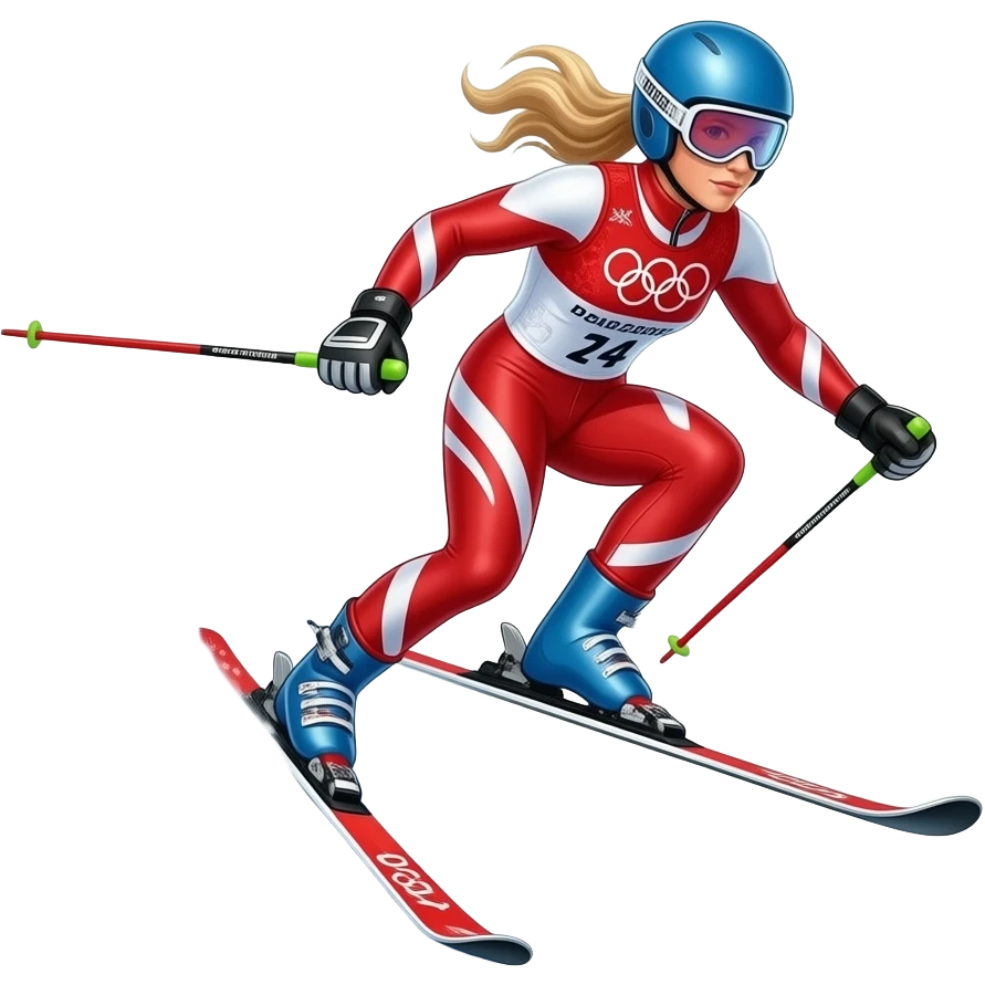 Blonde Female USA Olympic Skier emoji