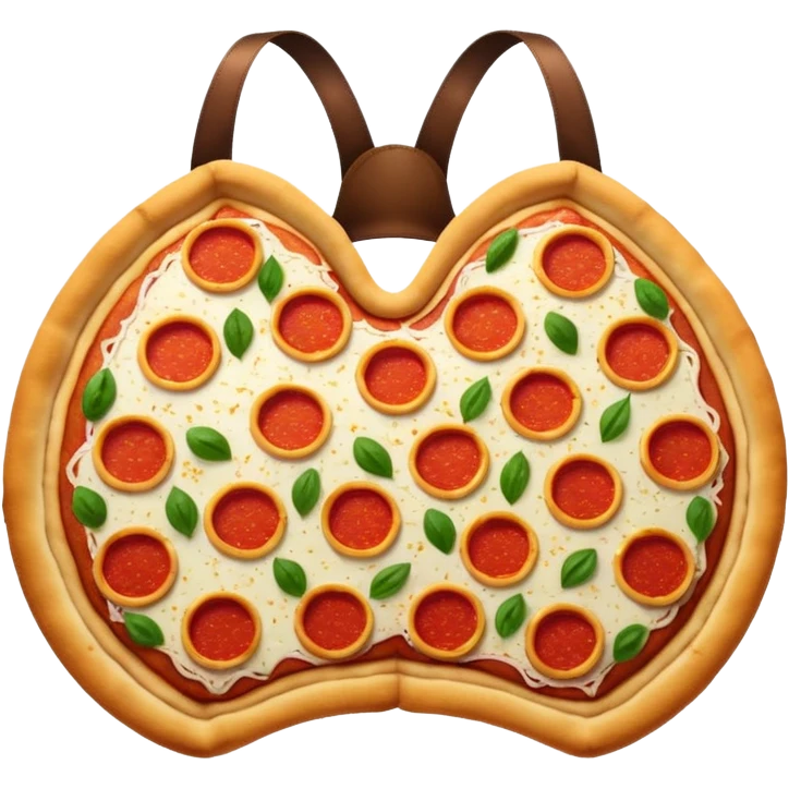 lacy brassiere made out of pizza emoji
