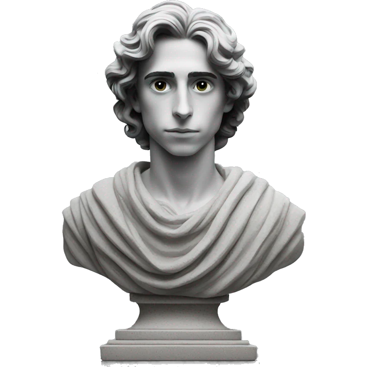 statue of Timothee chalamet made of stone/all grey emoji