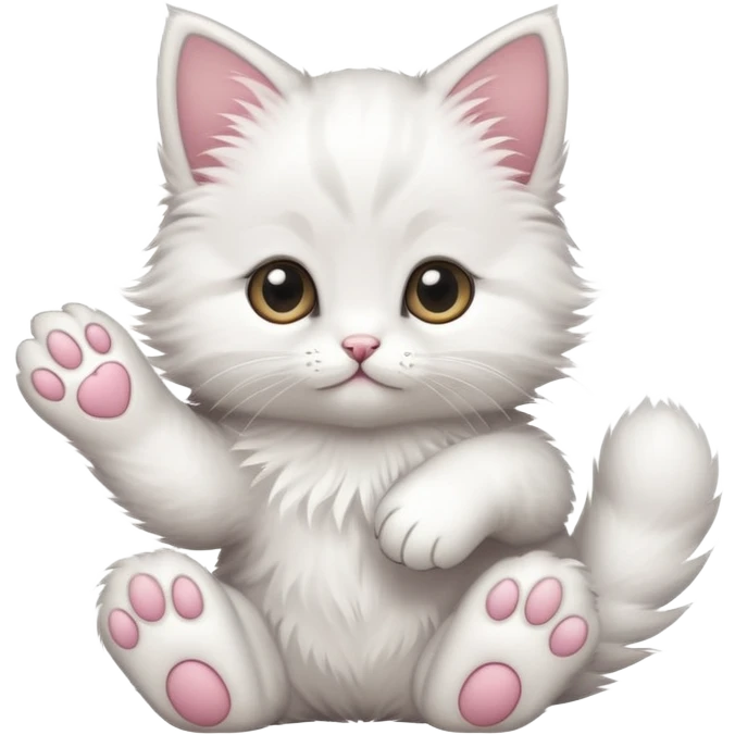 Kitten folds his hands emoji