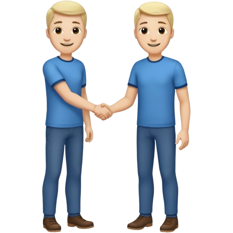 Two men shaking hands, full body emoji
