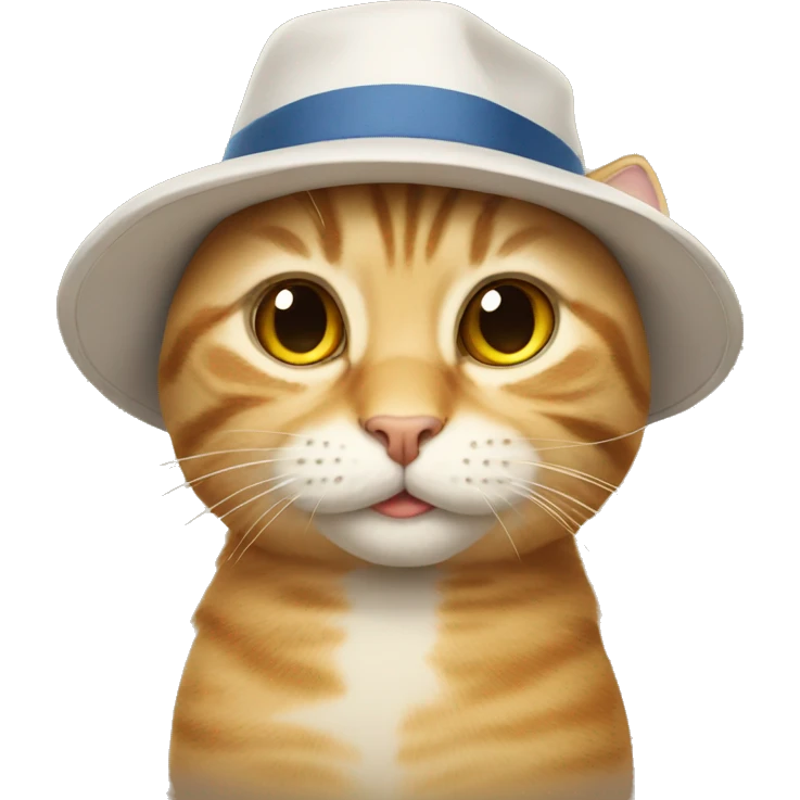 Cat wearing a hat emoji