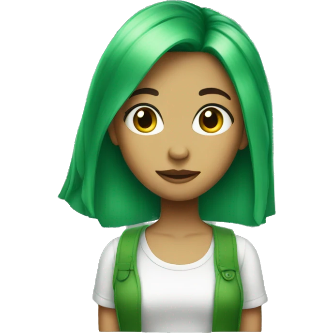 green hair girl emoji