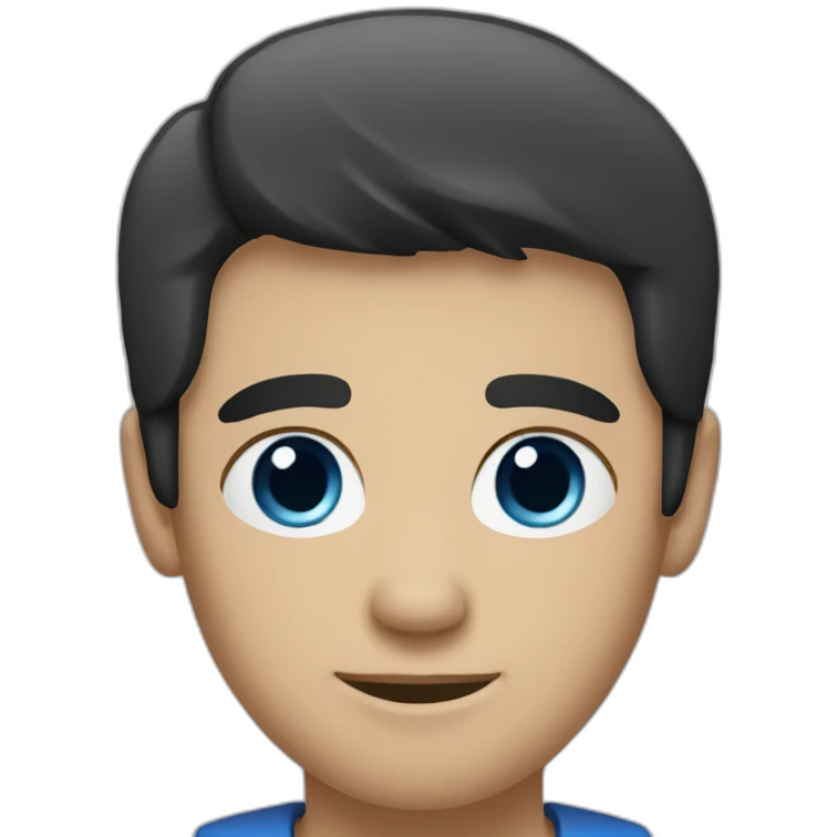Men-with-blue-eyes-and-short-black-hair emoji