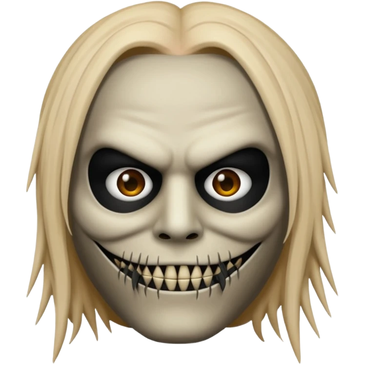 Um emoji gotico com a máscara de espinhos fo integrante do slipknot joey jordison emoji