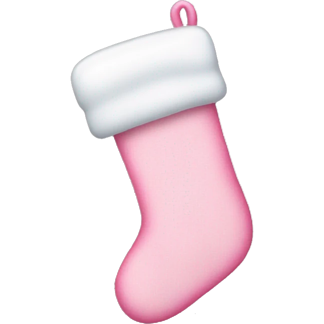 Pink Christmas stocking  emoji