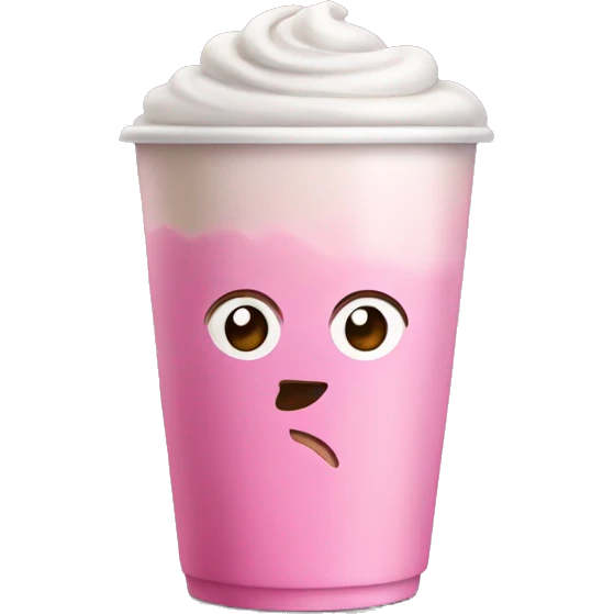 Coffe with pink milk  emoji