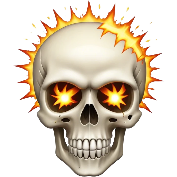 skull with exploding head emoji