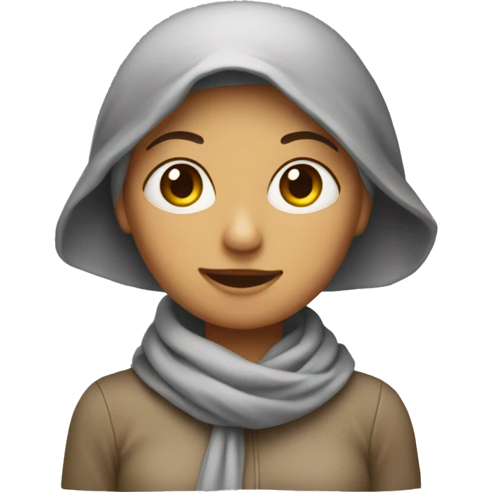 Make a woman holding a flower.  The woman wears a scarf on her head emoji