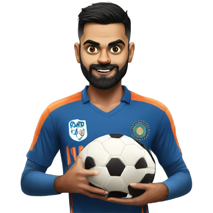 Virat kohli with football emoji