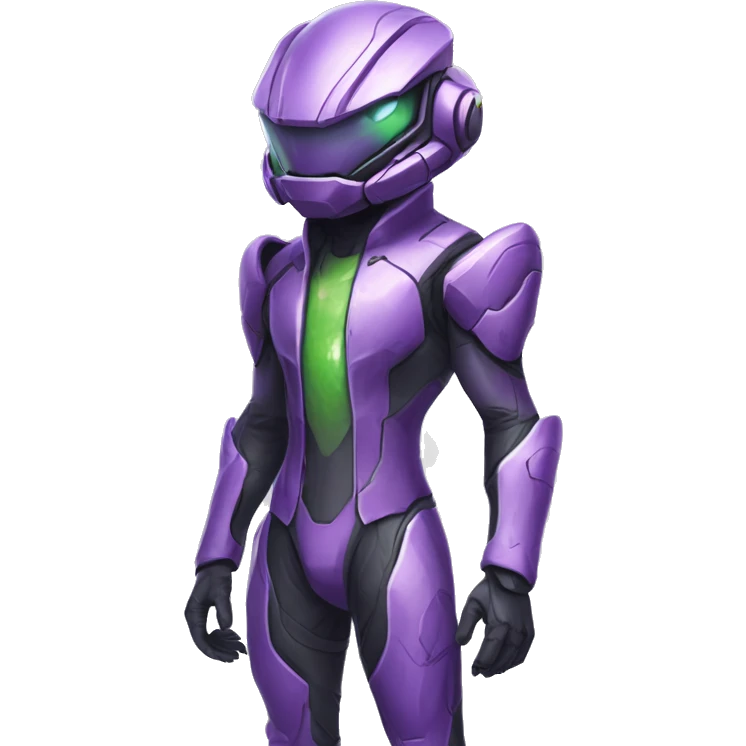 A Reptile-Raptor-Genesect-Mewtwo-Fakémon, with a futuristic visor-helmet, wearing a techwear-suit, Full Body emoji