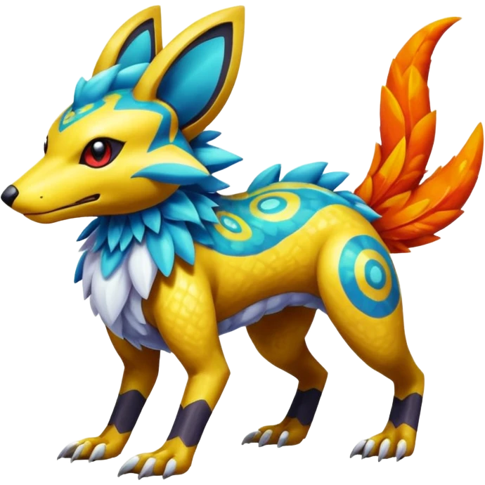  exotic colorful Protogen-Fakémon-Pokémon-Vernid-creature emoji