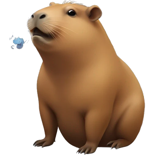 Capybara doing smoke tricks emoji