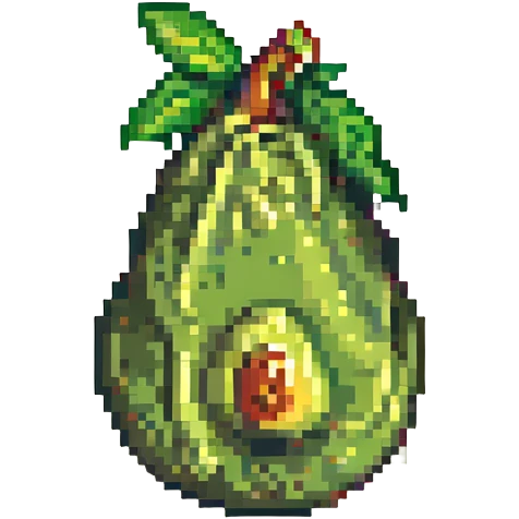 retro and blocky avocado emoji