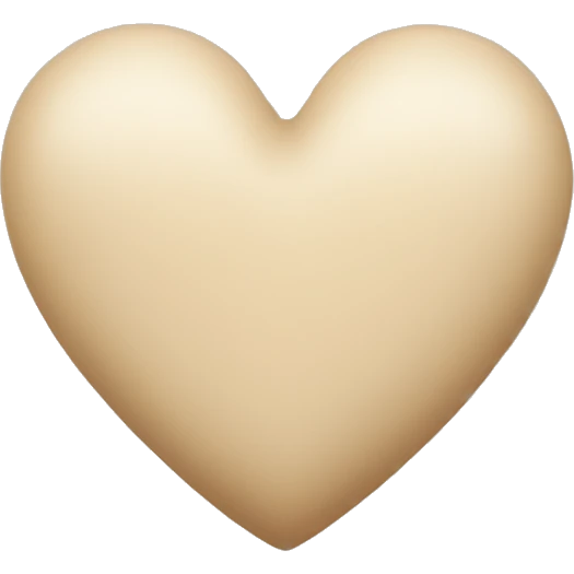 Beige heart emoji
