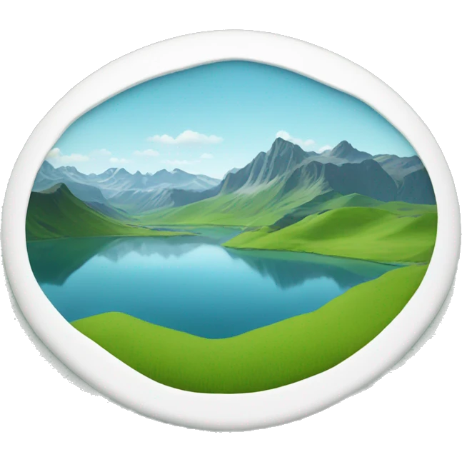Swiss lake and grasslands emoji