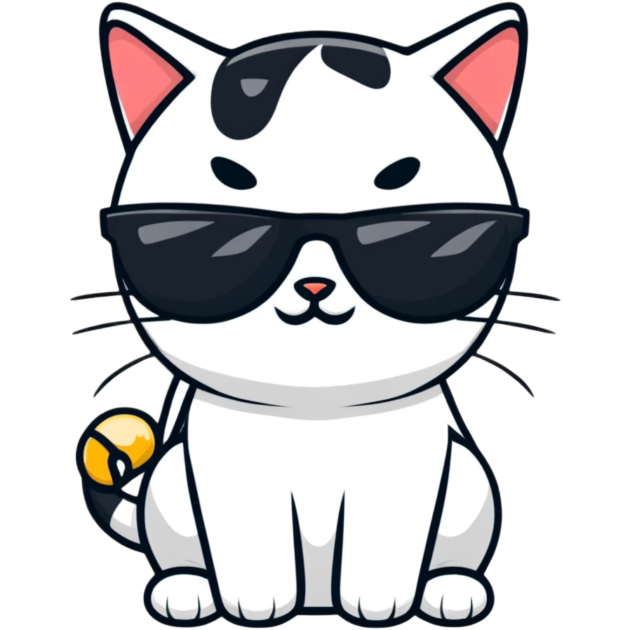 Cat with sunglasses emoji
