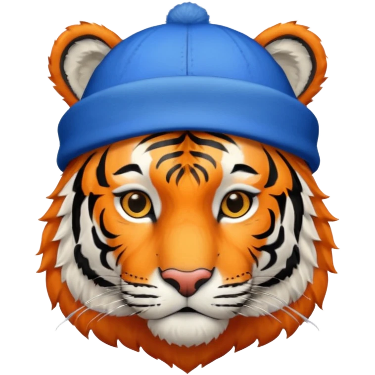 blue hat tiger emoji