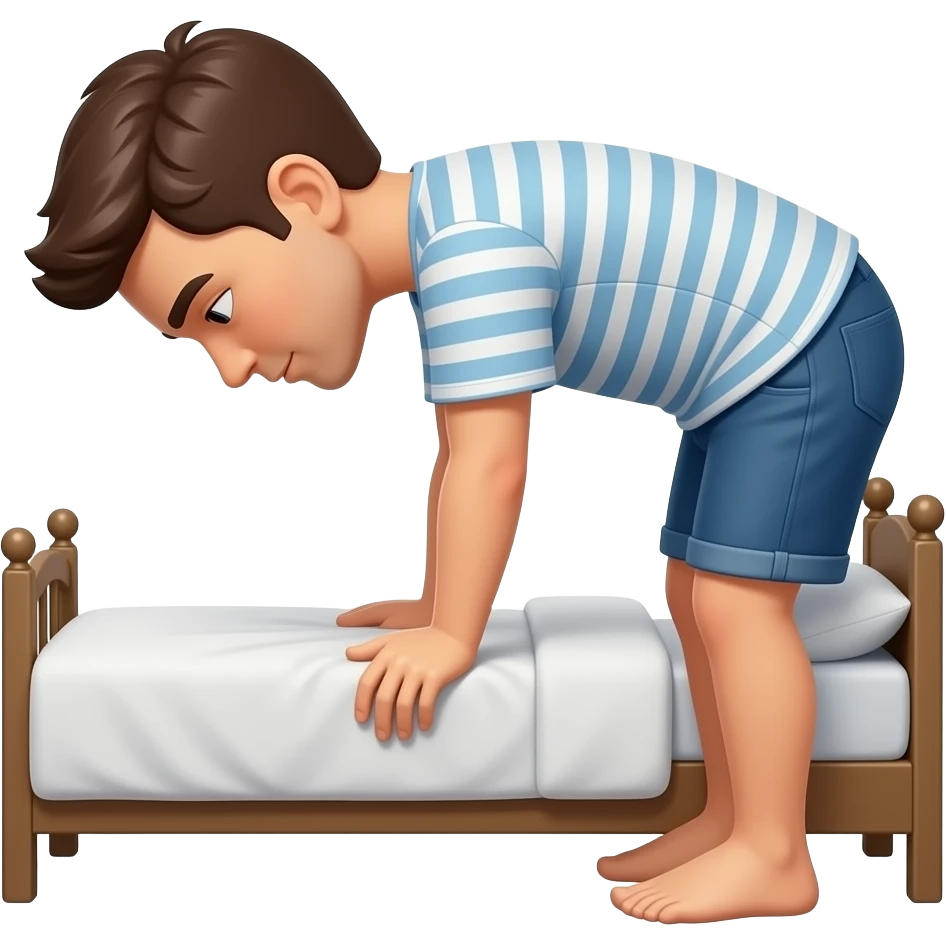 bent over bed emoji