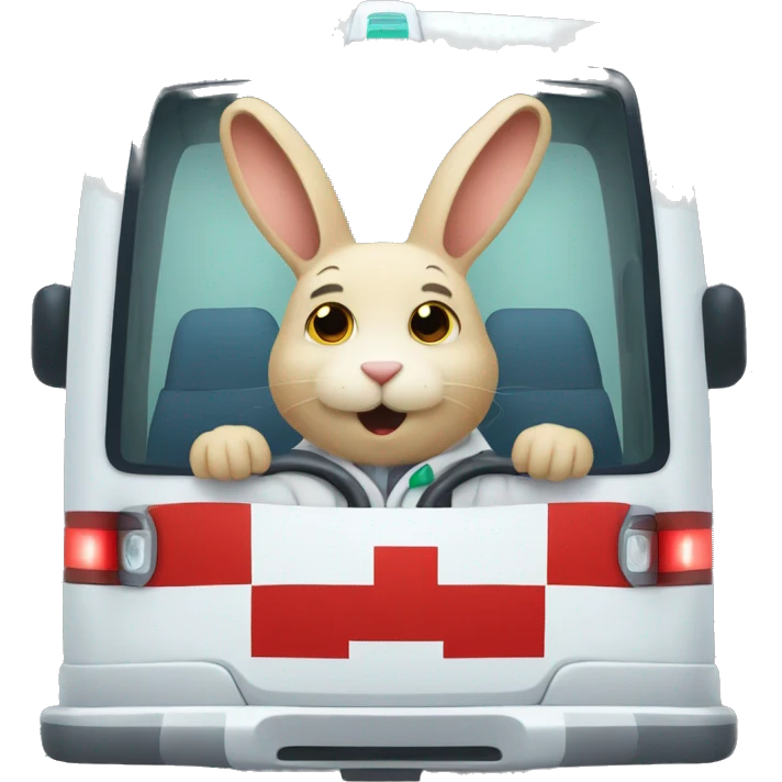 lapin dans une ambulance emoji
