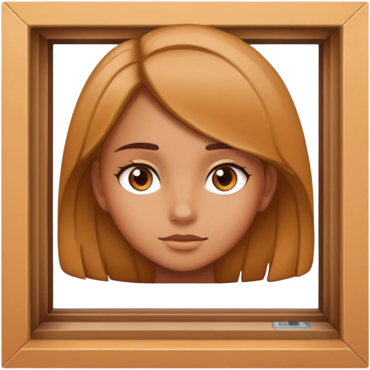 a girl looking from the window emoji