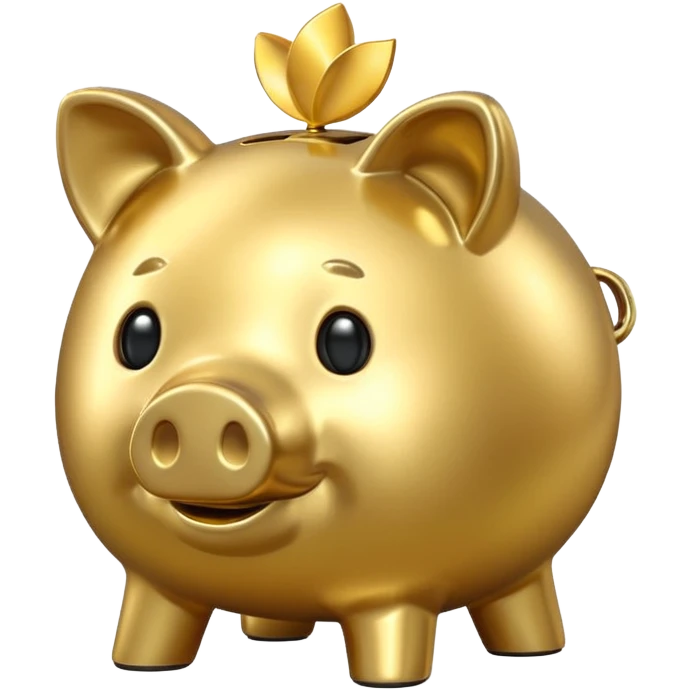golden piggy bank emoji