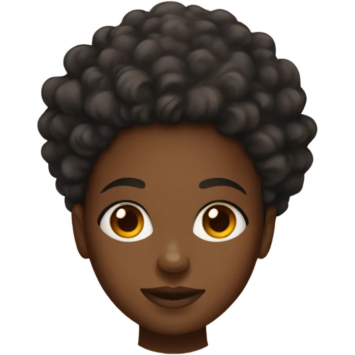 Black Girl with curly hair emoji