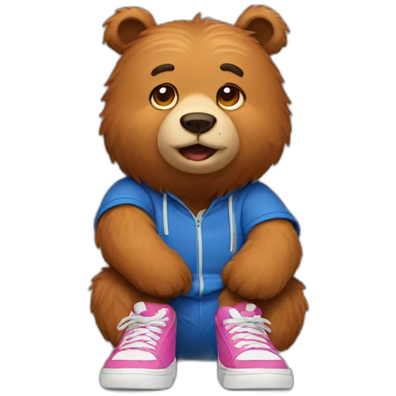 Bear wearing sneakers emoji