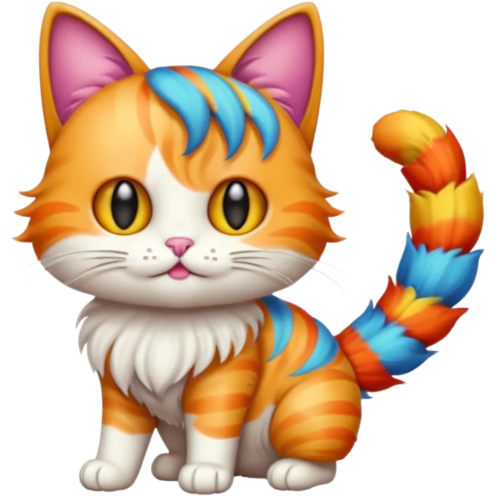 Cat with 800 tails emoji