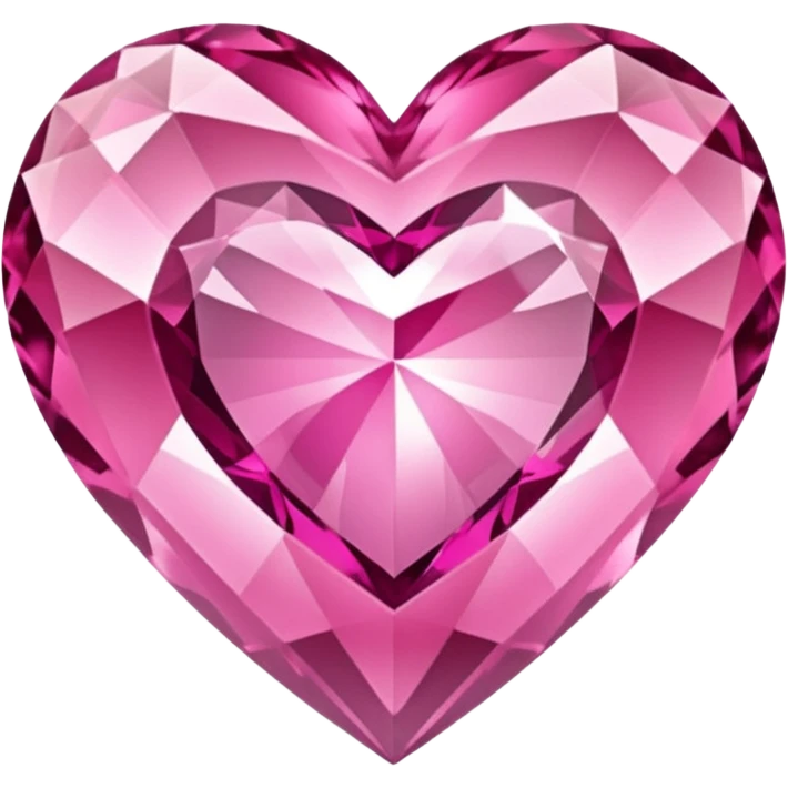 glitter pink crystal heart emoji
