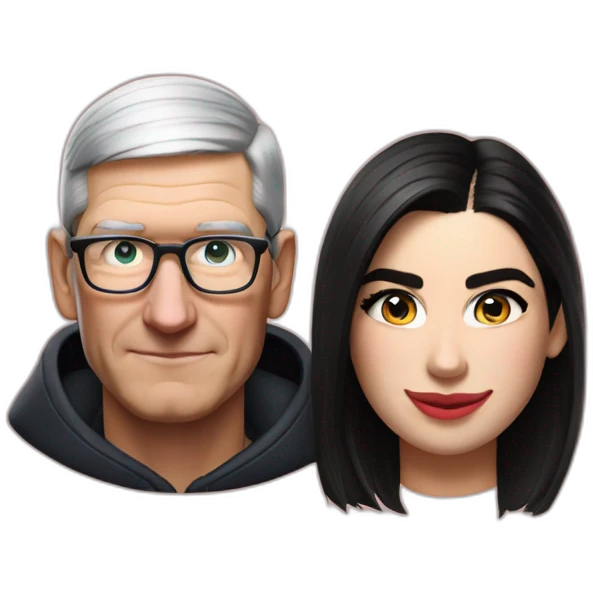 Tim Cook and dua lipa emoji