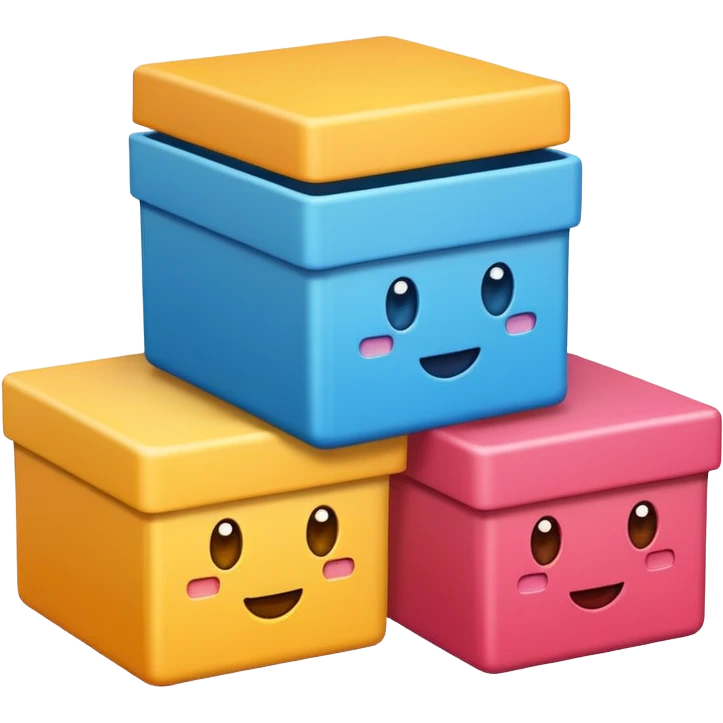 emoji of three boxes emoji