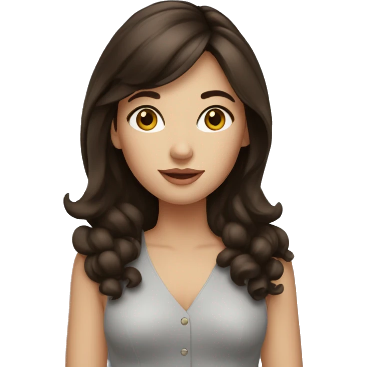 french brunette girl emoji