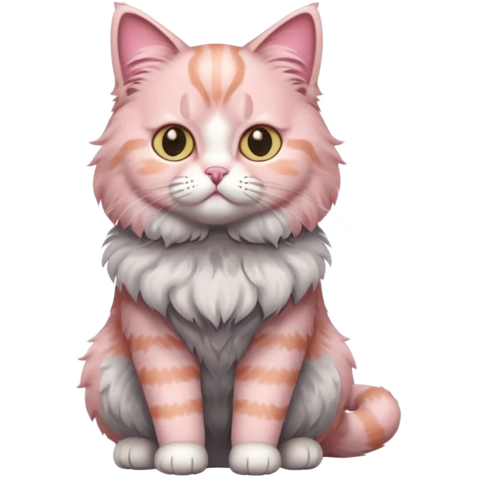 full body of Brishtish pink cat emoji