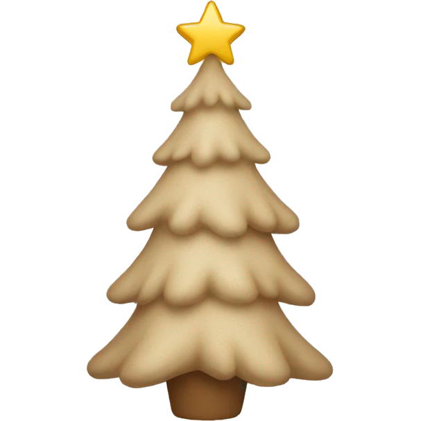 Beige Christmas tree emoji
