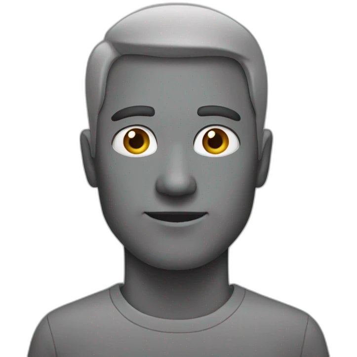 Men-grey-without-beard emoji