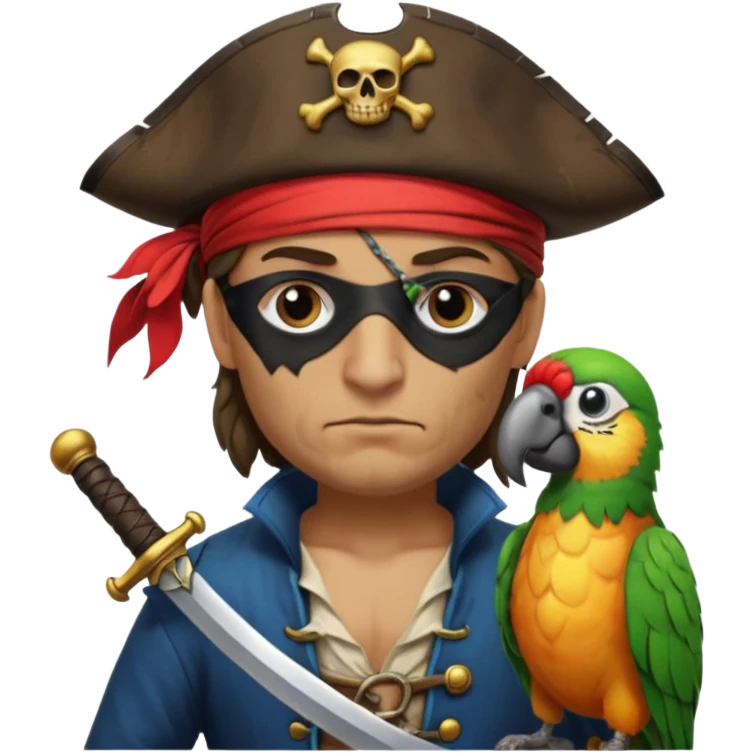 pirate and parrot emoji