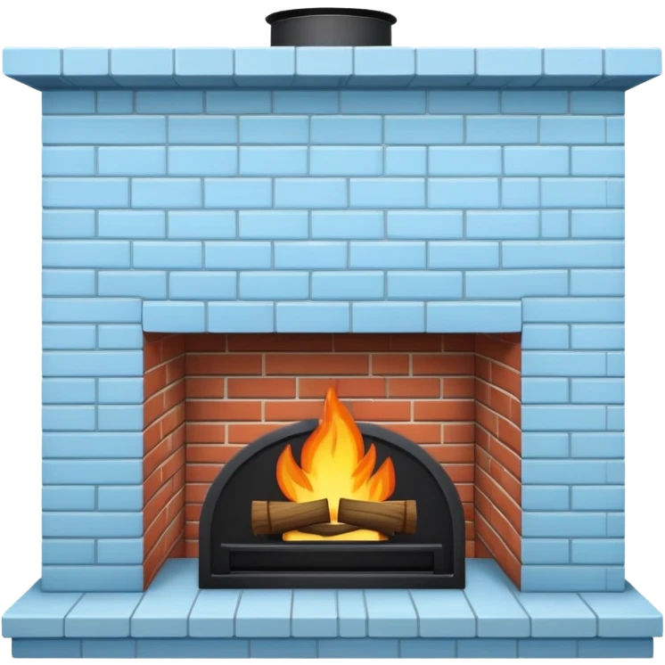The fireplace is pale blue in color emoji