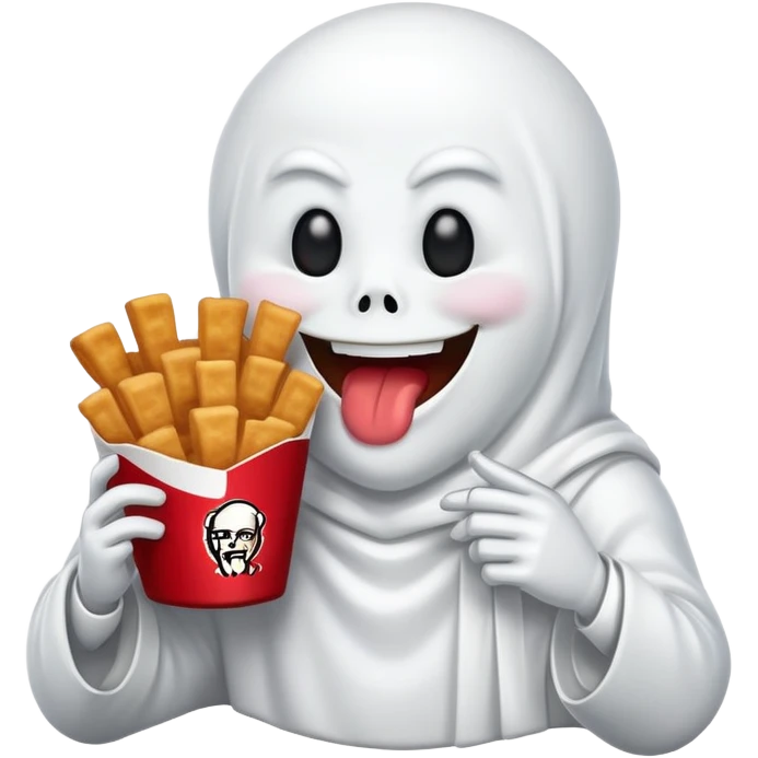 Ghost eating kfc emoji emoji