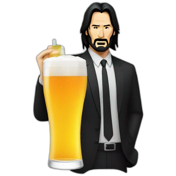 John wick drink beer emoji